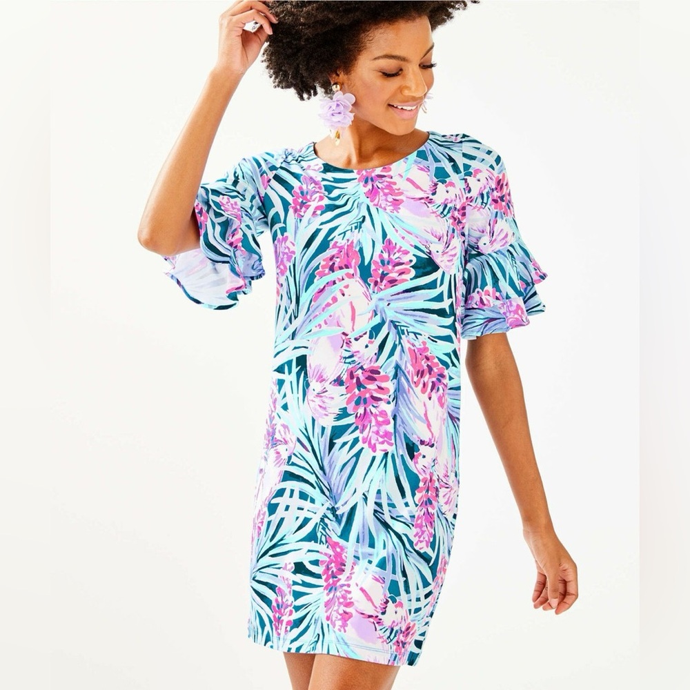 Lilly Pulitzer NWT Lula Dress Mr Peacock Tweethearts Size XL